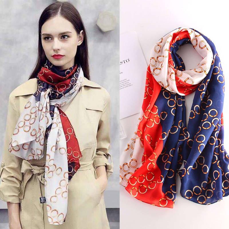 Fashion Chiffon Scarf Print Silk Shawl Scarves Women Accessories