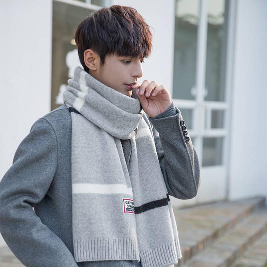 Men Scarf Foulard Plaid Scarves Poncho Casual Winter Scarfs Male Bufandas Hombre