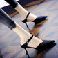 Korean Version of Baotou Mid-heel Breathable Mesh Fairy Sandals Pointed Toe Stiletto High Heels Women Slippers