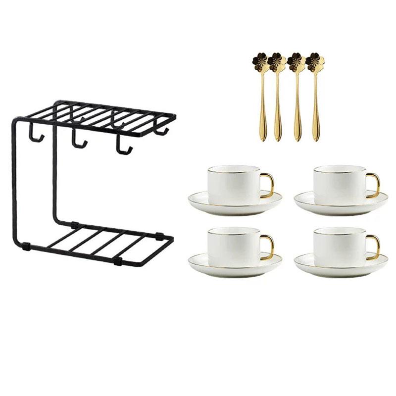 British Home Breakfast Exquisite Ceramic Coffee Cup Set Luxury Scented Tea Cup Stirring Garland Cup Water Cup