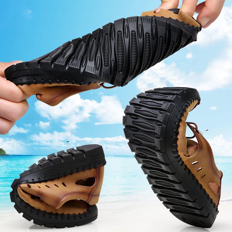 Men's Shoes Mens Sandals Summer High Quality Leather Casual Shoes Men Beach Sandals Sandalias Hombre