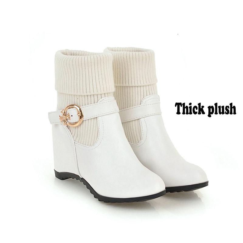 Women Snow Boots Fur Winter Women's Boots Women Boots Warm Ankle Boots White Short Shoes