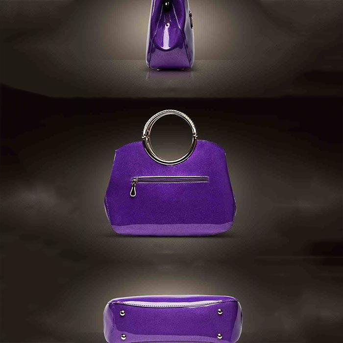 Bright Patent Leather Women Shoulder Bags Ladies Handbags Casual Top-handle Messenger Bag Tote Bag