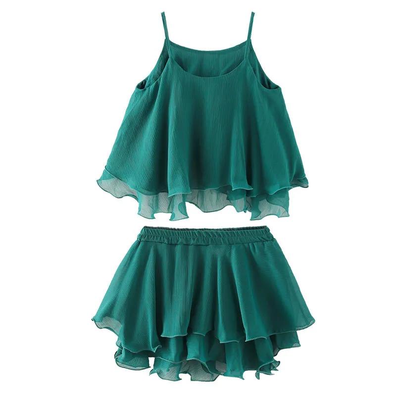 Girls Summer Dress Western Style Baby Children's Dress Chiffon Suspender Skirt Little Girl Princess Dress