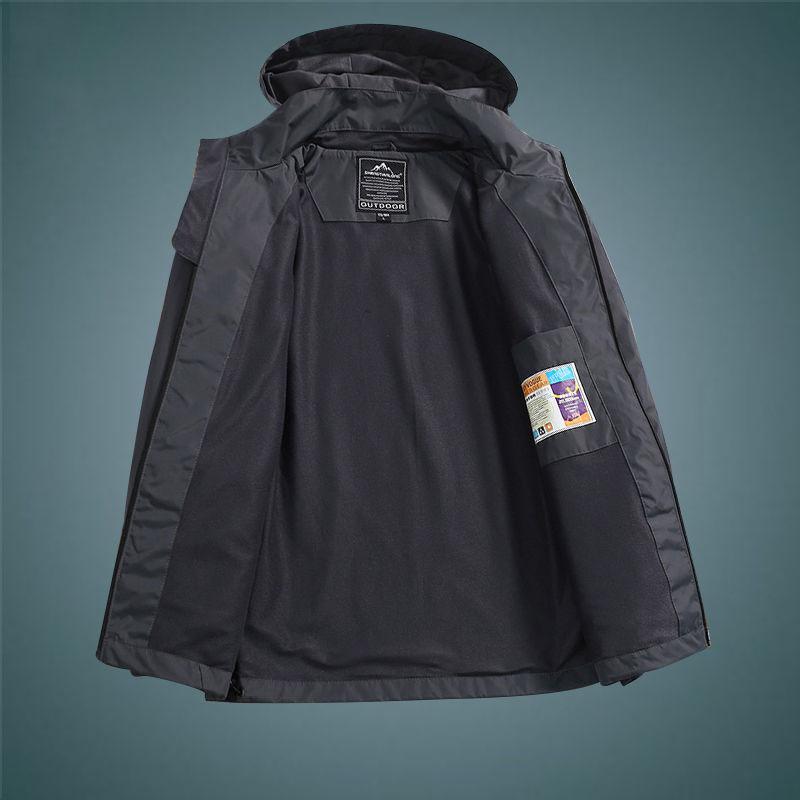 Winter Fashion Handsome Jacket Men's Plus Size Sports Windbreaker Mountaineering Suit Mid-length Jacket Men's Jacket Parka Coat