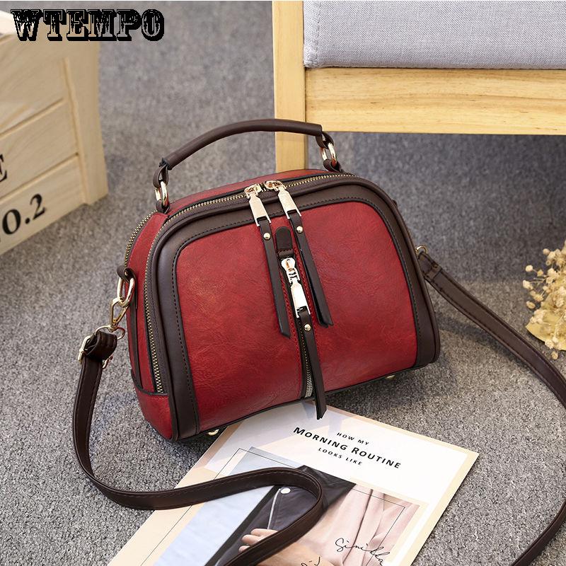 Brand Women's bag summer retro fashion wild casual shoulder messenger bag leather texture bag