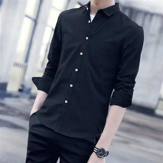 Oxford Spinning Long Sleeve Shirts Men's Cotton Slim Shirts Teens Business Casual Spring and Autumn Bottoming Shirts