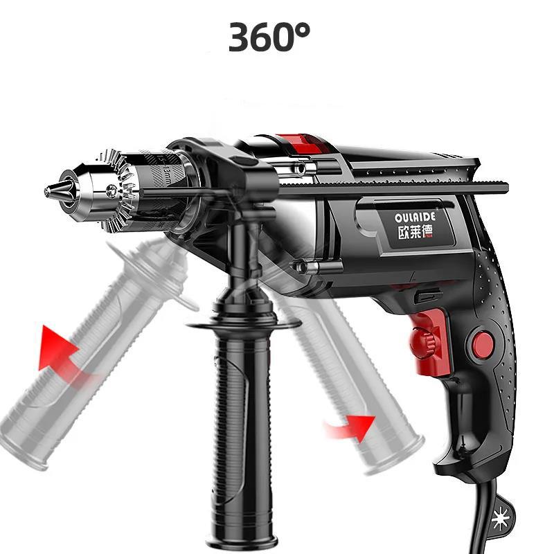 1380W High-power Impact Drill Electric Screwdriver Plug-in Electric Drill for Drilling Cutting and Polishing