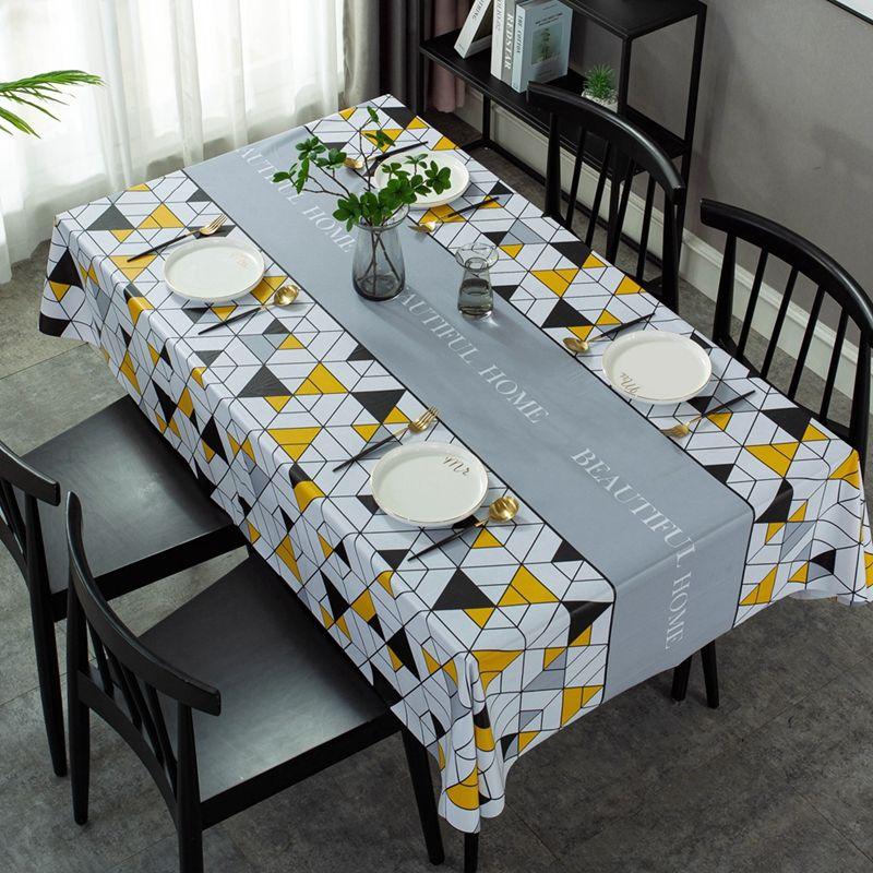 Nordic Table Cloth Waterproof, Oil-proof and Scald-proof Disposable Rectangular Pvc Coffee Table Cloth Table Mat Cloth Art Desk Table Mat