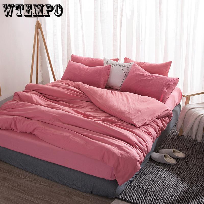 4pcs Bedding Set Sheet Set Knitted Textile Cotton Comfort Duvet Cover Set Quilt Cover