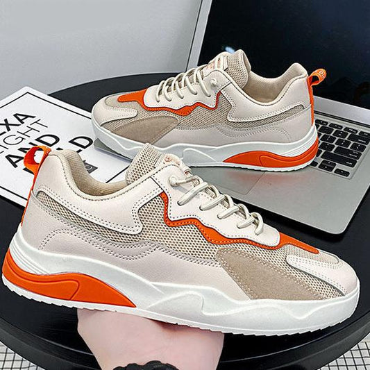 Spring and Autumn Men's Shoes Summer Breathable Thin Deodorant Mesh Shoes Versatile Flat Shoes Sports Casual Shoes