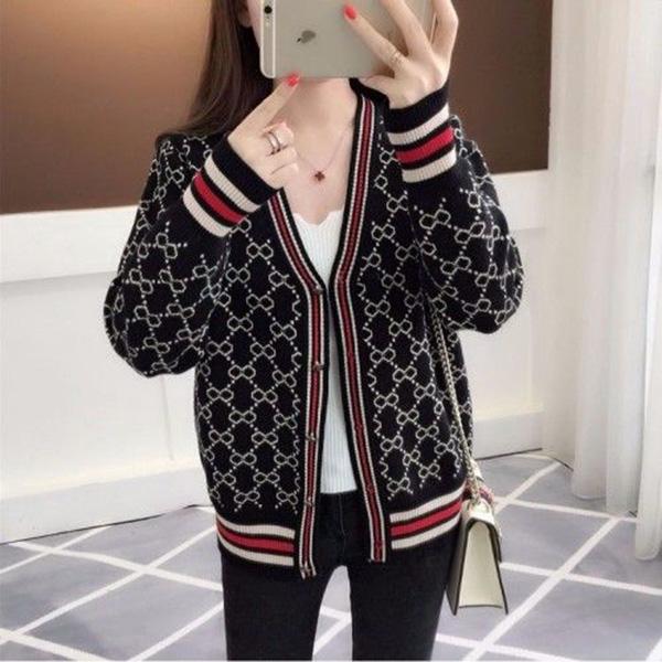 Loose Knitted Tops Women Knitted Cardigan Sweater Coat Women Short Sweater Trend Wild