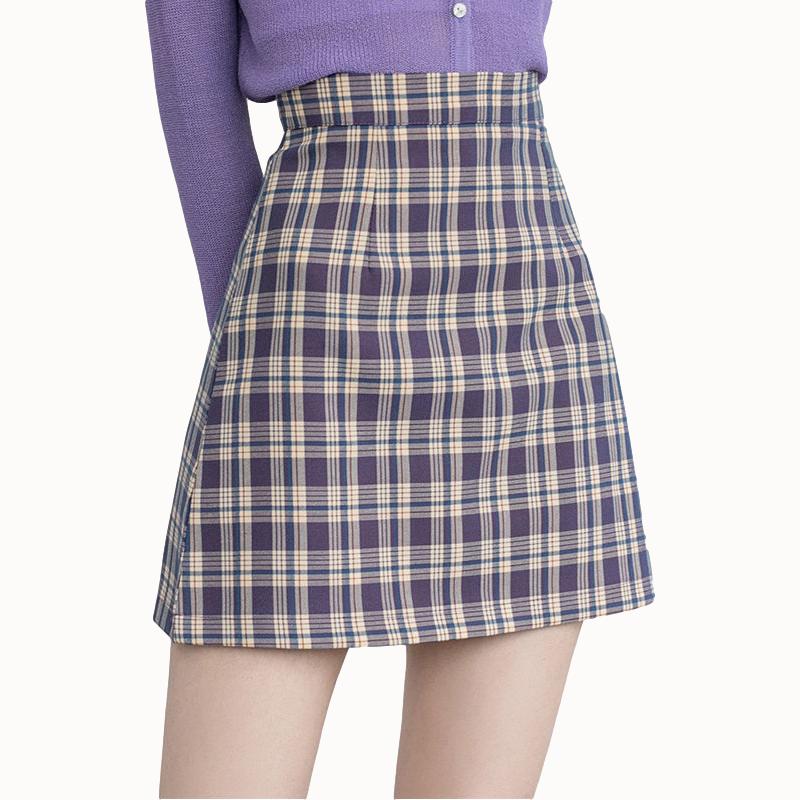 Women High Waist Pleated Skirt School Girl Plaid A-Line Flare Skater Short Skirt Uniforms Cosplay Sweet Girls