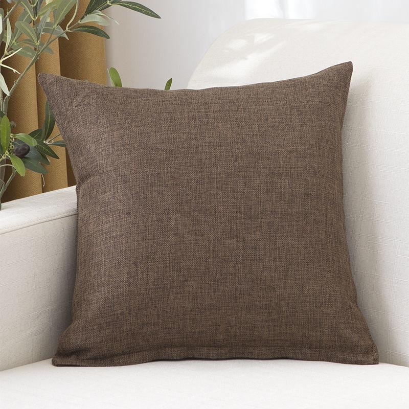 Solid Color Throw Pillow Car Sofa Cushion Flannel Cushion Bedside Backrest Square Pillow Cushion