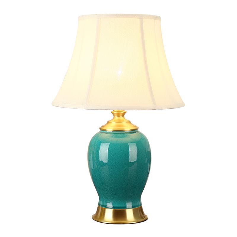 Copper table lamp bedside lamp ceramic lamp high-end luxury table lamps for living room decorated