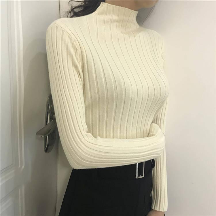 Winter Thickened Sweater Sweater Women's Thickened Slim Slim Turtleneck Bottoming Shirt Top