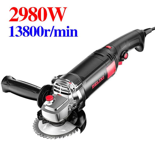 2980W 6-speed Powerful Angle Grinder Set Handheld Electric Grinder Wired Polishing Machine Cutter