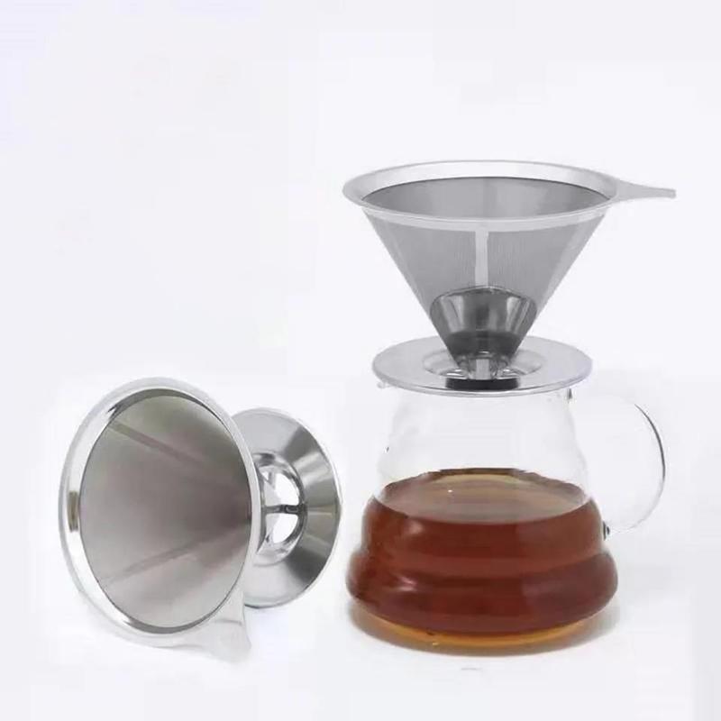 1pcs Stainless Steel Reusable Strainer Tea Coffee Strainer Fine Strainer Steel Drain Kitchen Accessories Tea Accessories