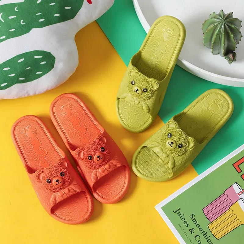 Home Slippers Women's Summer Fashion Cute Cartoon Indoor Non-slip Bathroom Wear-resistant Sandals and Slippers