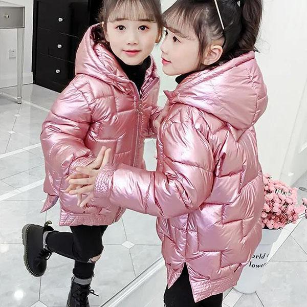 Winter Padded Warm Girls' Cotton-padded Clothes Winter  Children's Mid-length Padded Jackets Padded Padded Clothes Girls' Middle-aged Boys' Jackets