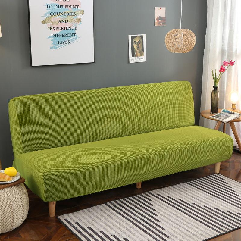 Plush Thickening Folding Sofa Cover All-inclusive Stretch Sofa Cover Multifunctional Armless Folding Sofa Bed Dust Cover