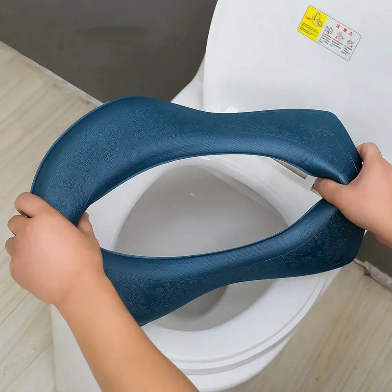 Universal Toilet Cushion Cover Waterproof and Warm Toilet Seat Cushion Household Paste Type Four Seasons Toilet Seat Toilet Seat