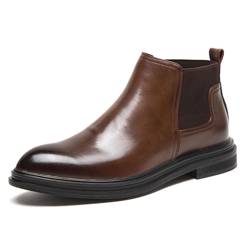 Men's Leather Shoes Casual Men's Boots Martin Boots Men's High-top Boots British Style Men's Shoes