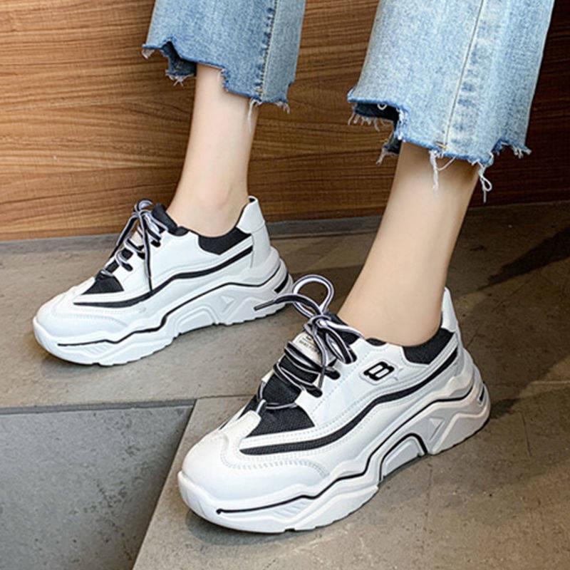 Chunky Sneakers Women Platform Shoes Basket Femme Vulcanize Shoes Womens Female Trainers Dad Shoes