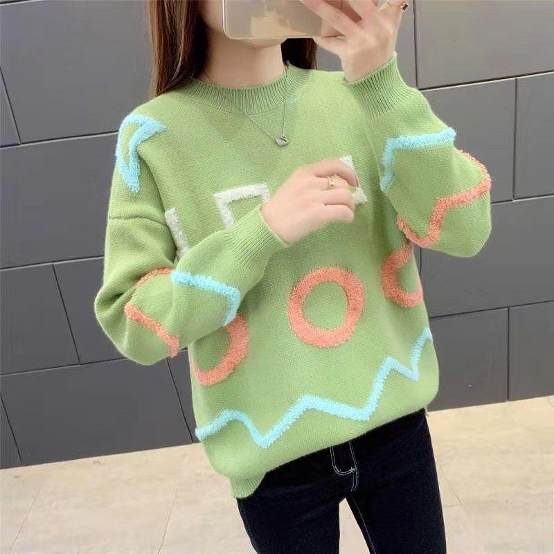 Autumn and Winter Korean Loose Women's All-match Sweater Casual Sweater Women's Bottoming Shirt