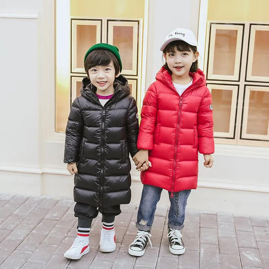 Children's Clothing Down Jacket Mid-length Lightweight Jackets for Boys and Girls New Small and Medium-sized Children's Baby Clothes