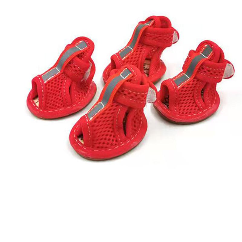 Breathable Mesh Hollow Sandals Summer Pet Dog Puppy Water Repellent Anti-Slip Shoes