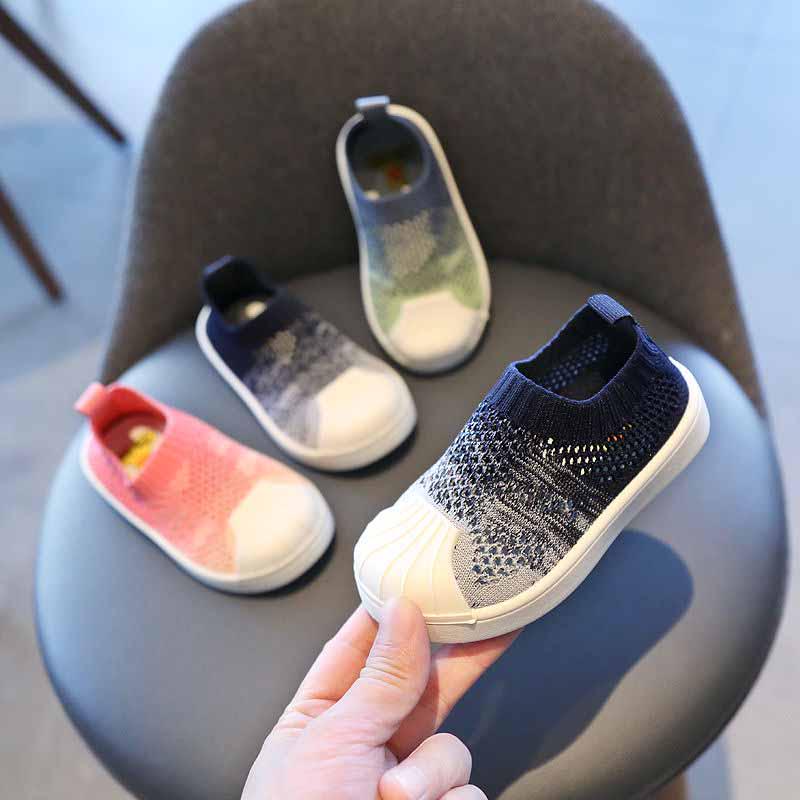 Summer Knitting Baby Toddler Shoes Sneakers Sandals Kids Breathable Basketball Shoes Lightweight Running Shoes Wear-resistant Deodorant Child Shoes