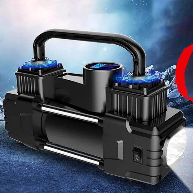 Car Inflatable Pump Double-cylinder High Power Data Show Car Portable Air Pump Tire 12V Electric High-pressure Pump Inflatable Tool