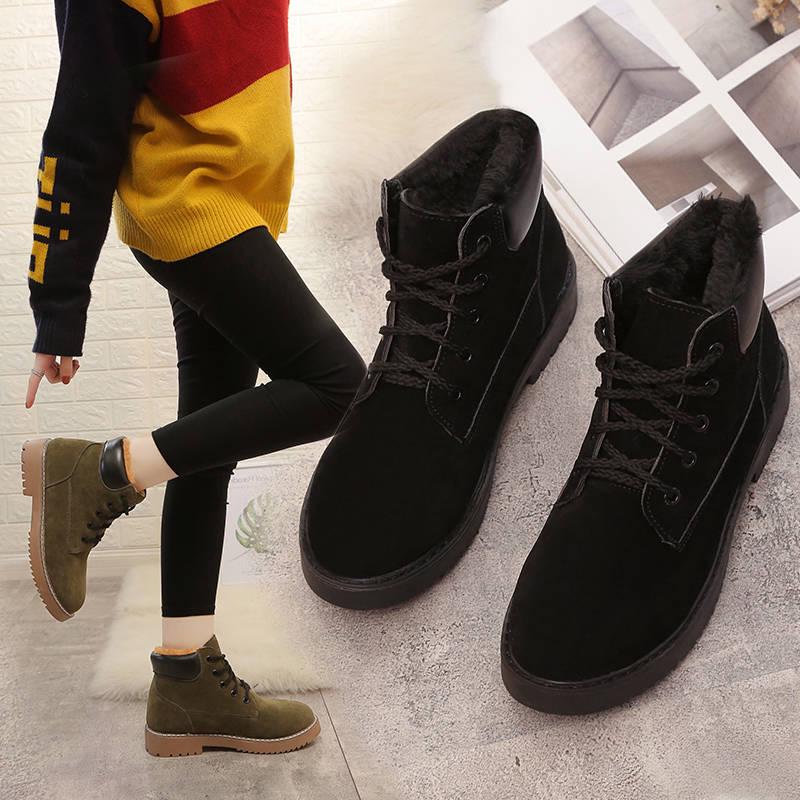 Snow Boots Women Winter Shoes 2019 Casual Ankle Boots Women Warm Fur Women Martin Boots Botas Mujer