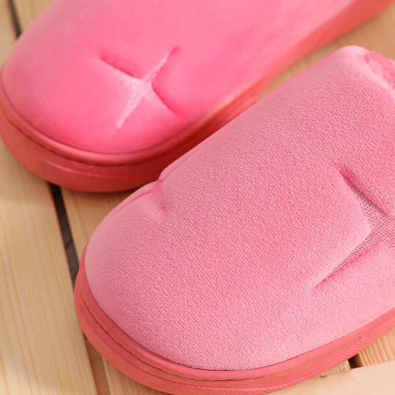 Women's Winter Couple Home Cotton Slippers Thick-soled Non-slip Warmth Month Shoes Indoor Wool Slippers