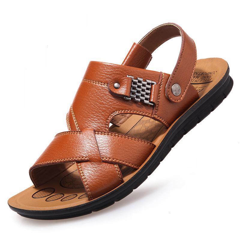 Men Sandals Genuine Leather Men Beach Shoes Brand Men Casual Shoes Men Slippers Sneakers Summer Shoes