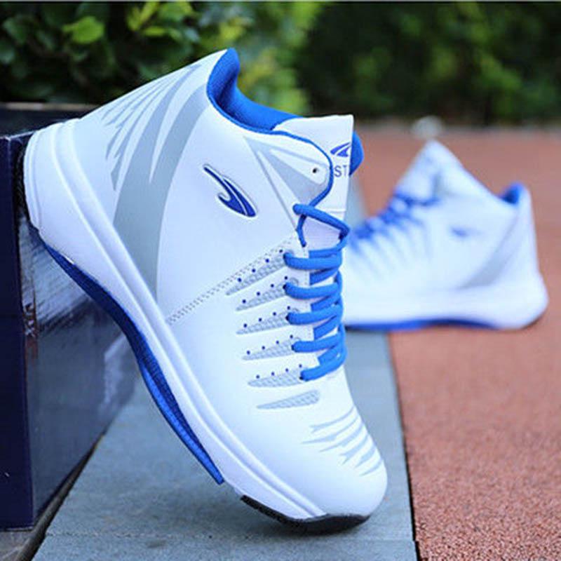 Plus Size 39-44 Men Leather Sneakers Shockproof Breathable Running Basketball Shoeses Non-slip Wear-resistant Comfortable Tactical Boots