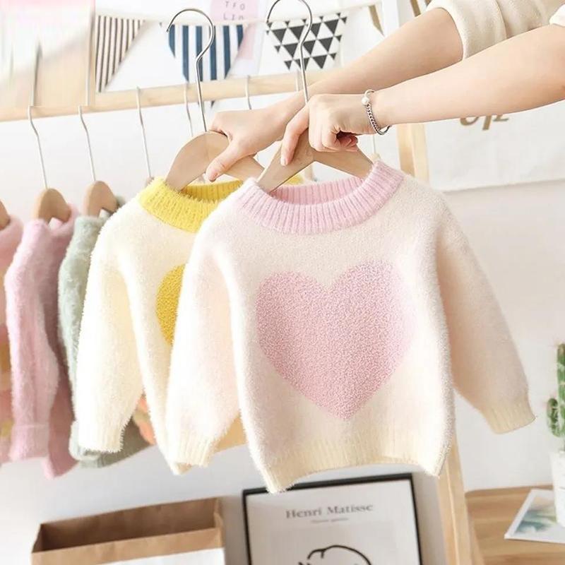 Girls and Boys Autumn and Winter Baby Bottoming Sweater Sweater Pullover Children's Knit Sweater Clothes Girls Long Sleeves