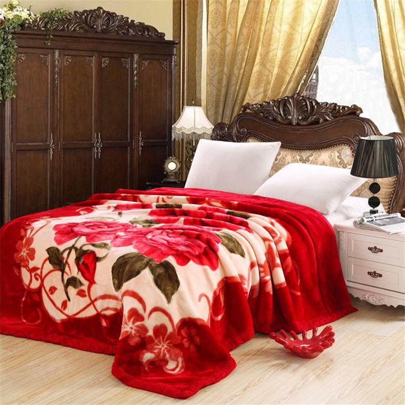 Winter Fluffy Super Soft Warm Flannel Blanket Double-sided Plus Fleece Coral Fleece Breathable Plush Bed Sheet Sand Decoration Blanket Siesta Blanket