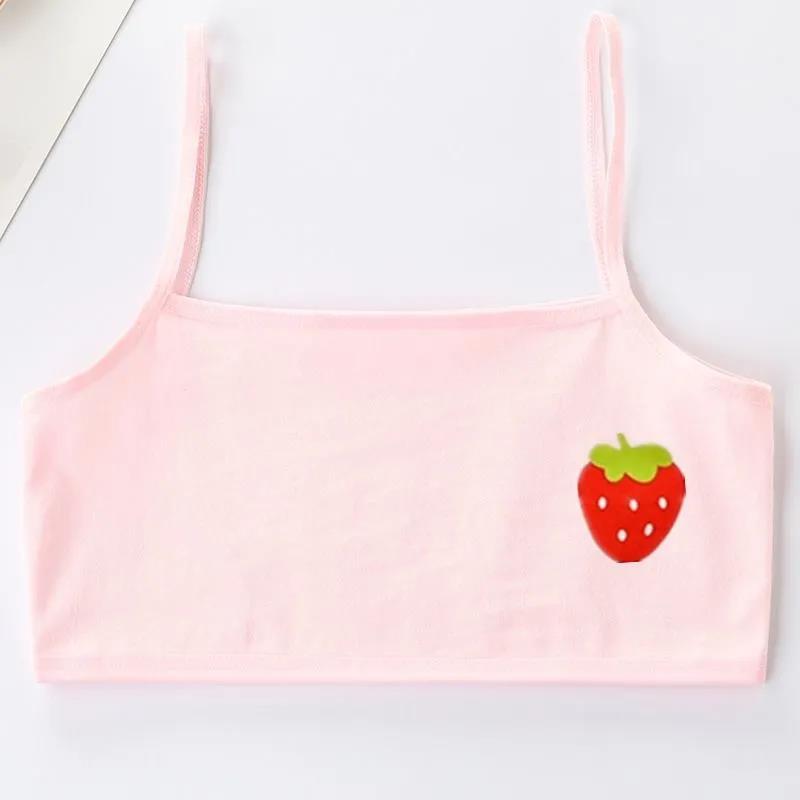 4 Pieces of 8-17 Years Old Girl Bras Girls Children's Cotton Underwear Primary School Students Tube Top