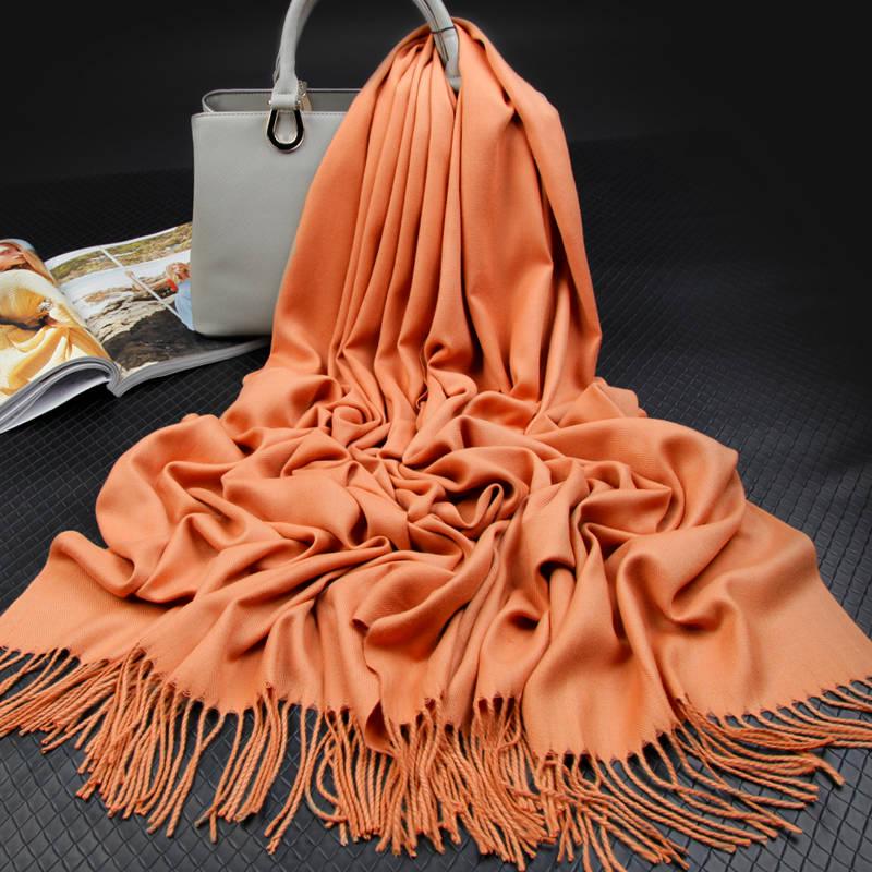 Cashmere Women Scarf Winter Shawl Femme Pashmina Kerchief Wool Winter Scarf for Lady