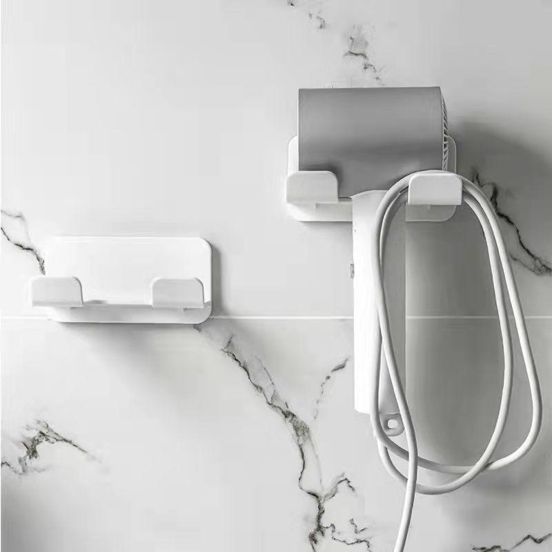 Hair Dryer Rack Free Punching Toilet Wall-mounted Hair Dryer Holder Bathroom Dryer Storage Rack Home Organizer Small Hook Rack