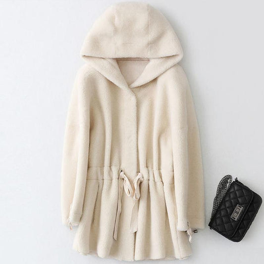 Winter Casual Solid Teddy Coat Women Long Sleeve Fleece Long Jacket Turn Down Collar Lamb Fur Coat Outerwear