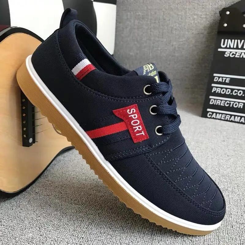 Spring and Autumn Canvas Shoes Men's Tendon Bottom Work Shoes Breathable Non-slip Casual Travel Footwear Running Shoes