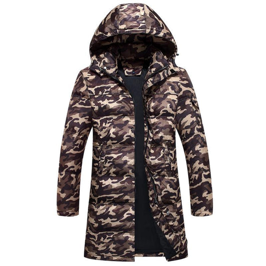 Medium and long section Cotton clothing Large size Down jacket Trend Leisure Men's clothes Winter