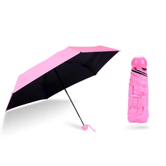 Small Fresh Mini Capsule Umbrella Sunshade Umbrella Sunscreen and UV Protection Male and Female Students Five-fold Rain and Rain Dual-use Umbrella