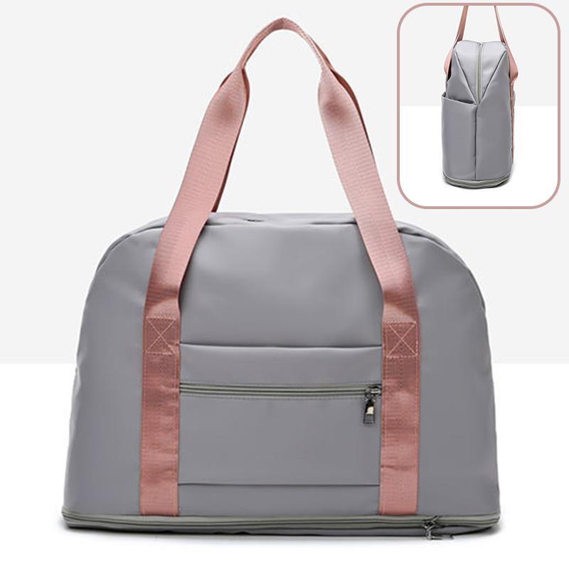 Large Capacity Travel Bag Light Fitness Bag Adjustable Zipper Bag Cover Pull Bar Handbag Waterproof Duffel Bag Cross-body Bag for Girls Makeup Bag