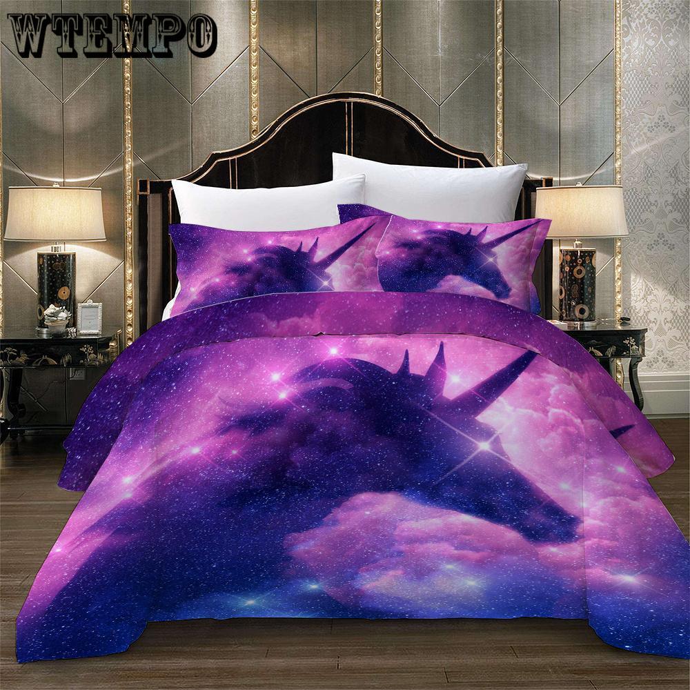 Bedding Set 3D Bedding Sets Star Unicorn Duvet Cover Sets 3 Pcs Duvet Cover Pillow Case