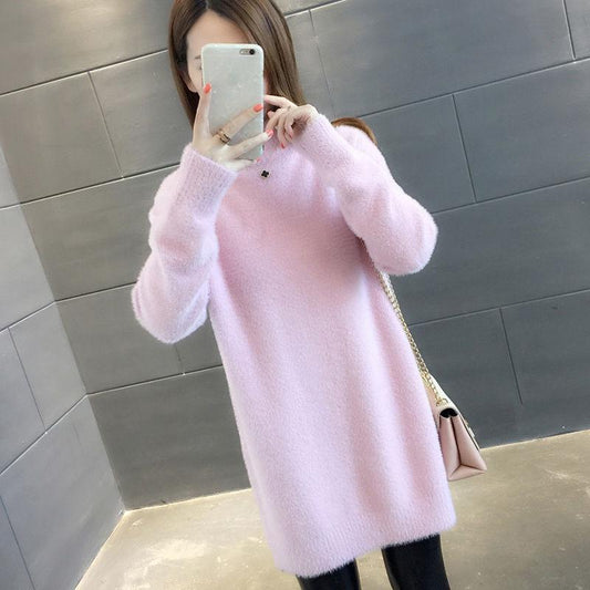 Women Oversized Knitted Sweater Batwing Sleeve Pullover Loose Outwear Tops