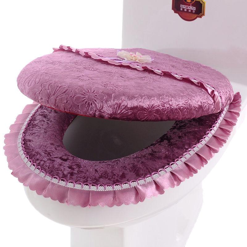 Two-piece Zipper Toilet Seat Thickened Toilet Cover Two-piece Toilet Lid Cover Toilet Seat Cushion Can Be Washed In Autumn and Winter